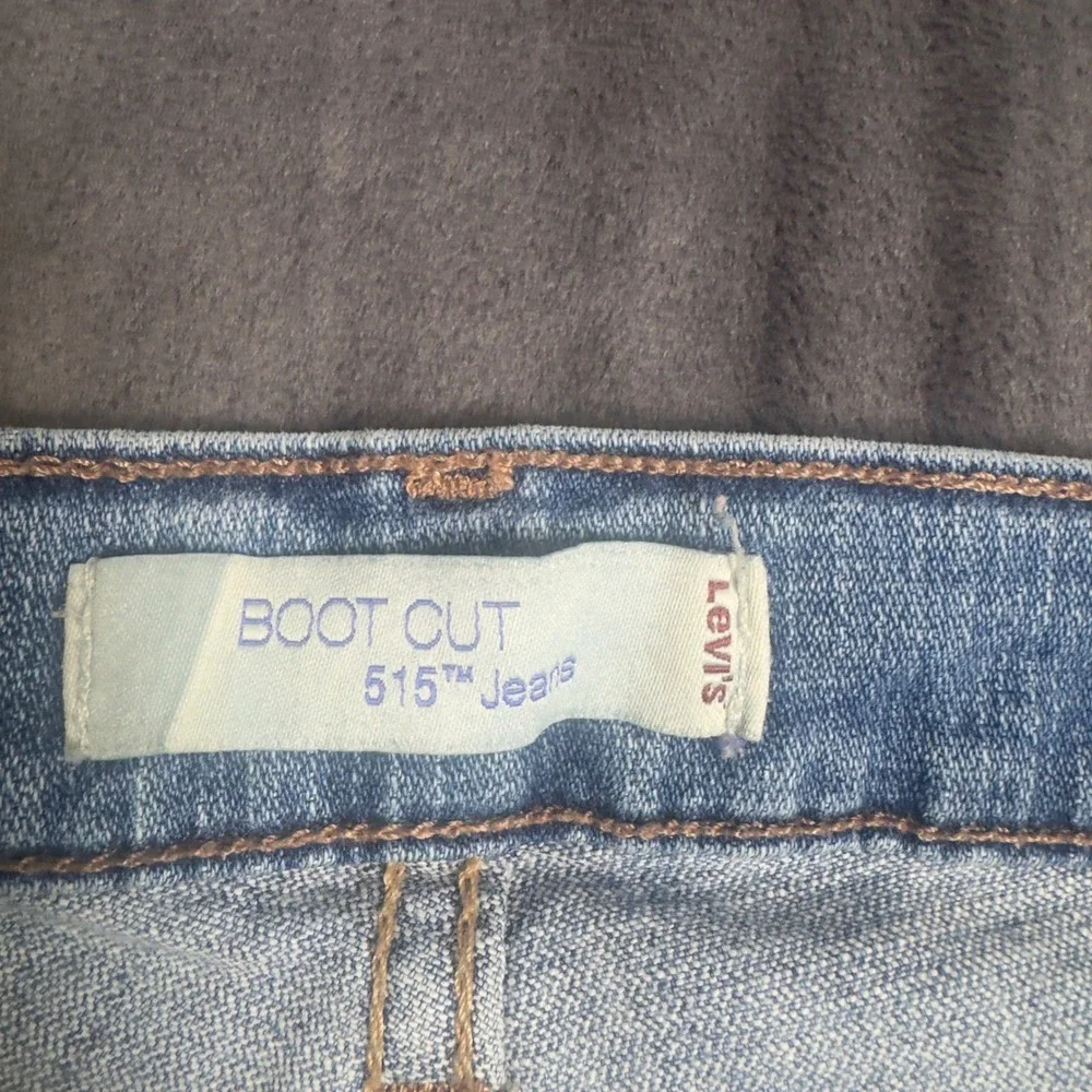 Levi's 515 Boot Cut Jeans Womens 14 S/C Light Blue Stretch Denim 3014
